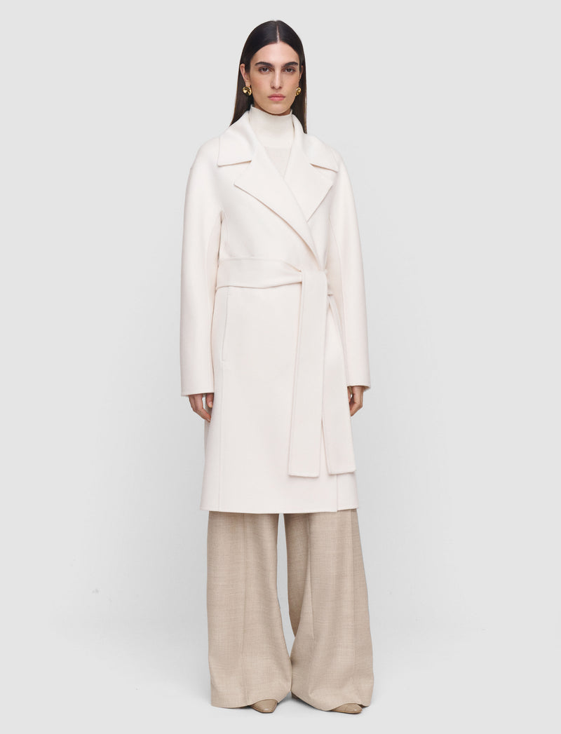 White Costana Double Face Cashmere Coat - Joseph