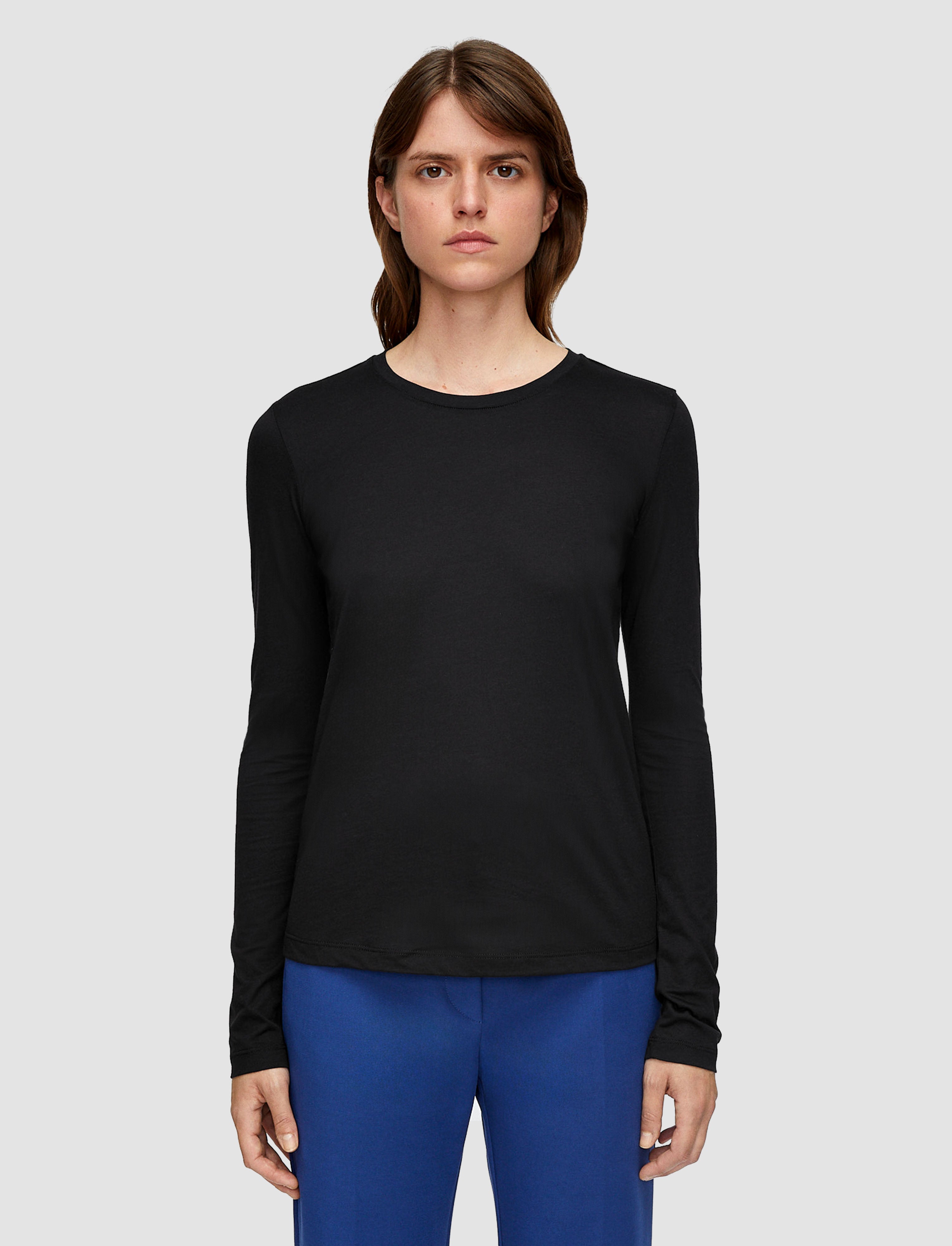 black-cotton-silk-jersey-long-sleeve-t-shirt-JOSEPH