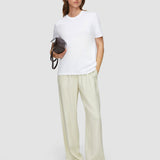 White Cotton Silk Jersey T-Shirt - Joseph
