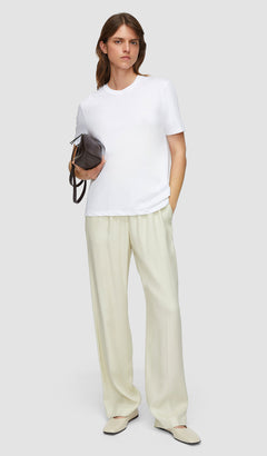 White Cotton Silk Jersey T-Shirt - Joseph