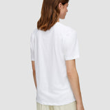 White Cotton Silk Jersey T-Shirt - Joseph