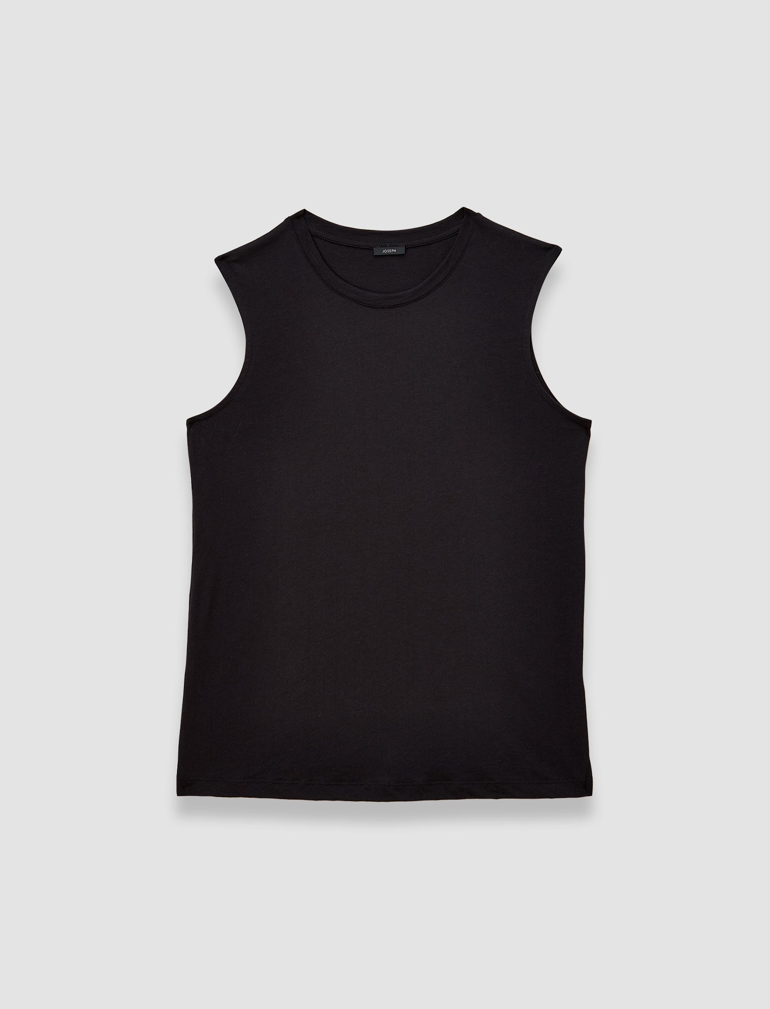 ブラック-cotton-silk-jersey-タンクトップ-JOSEPH