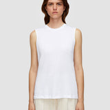 White Cotton Silk Jersey Tank Top - Joseph