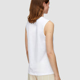 White Cotton Silk Jersey Tank Top - Joseph