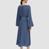 Blue Cupid Crepe de Soie Silk Dress - Joseph