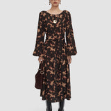 Brown Cupid Tortoiseshell Crepe Dress - Joseph
