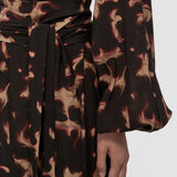 Brown Cupid Tortoiseshell Crepe Dress - Joseph