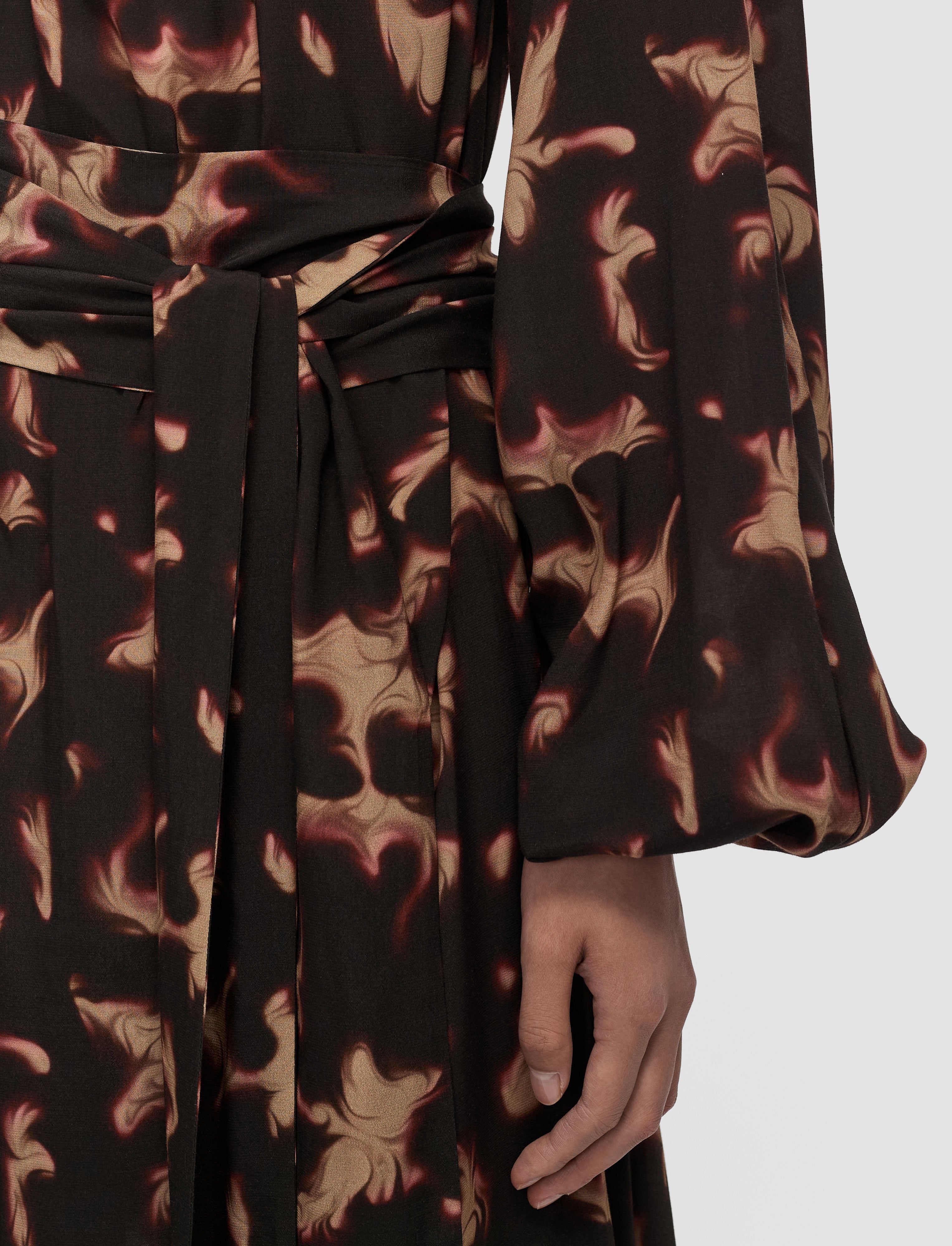 brown-cupid-tortoiseshell-crepe-dress-JOSEPH