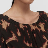 Brown Cupid Tortoiseshell Crepe Dress - Joseph