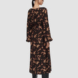 Brown Cupid Tortoiseshell Crepe Dress - Joseph