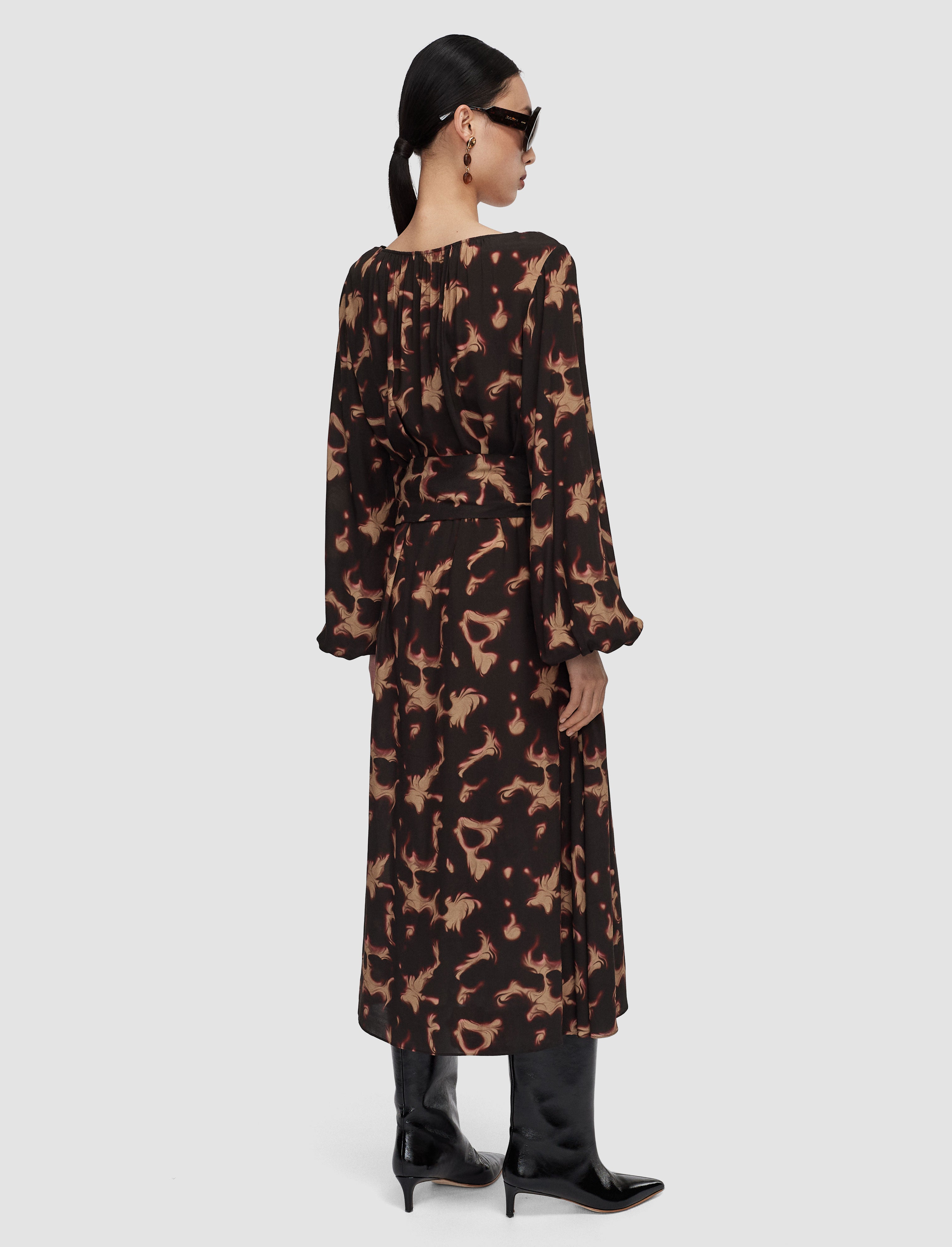 brown-cupid-tortoiseshell-crepe-dress-JOSEPH