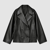 Curbar Glossy Leather Coat