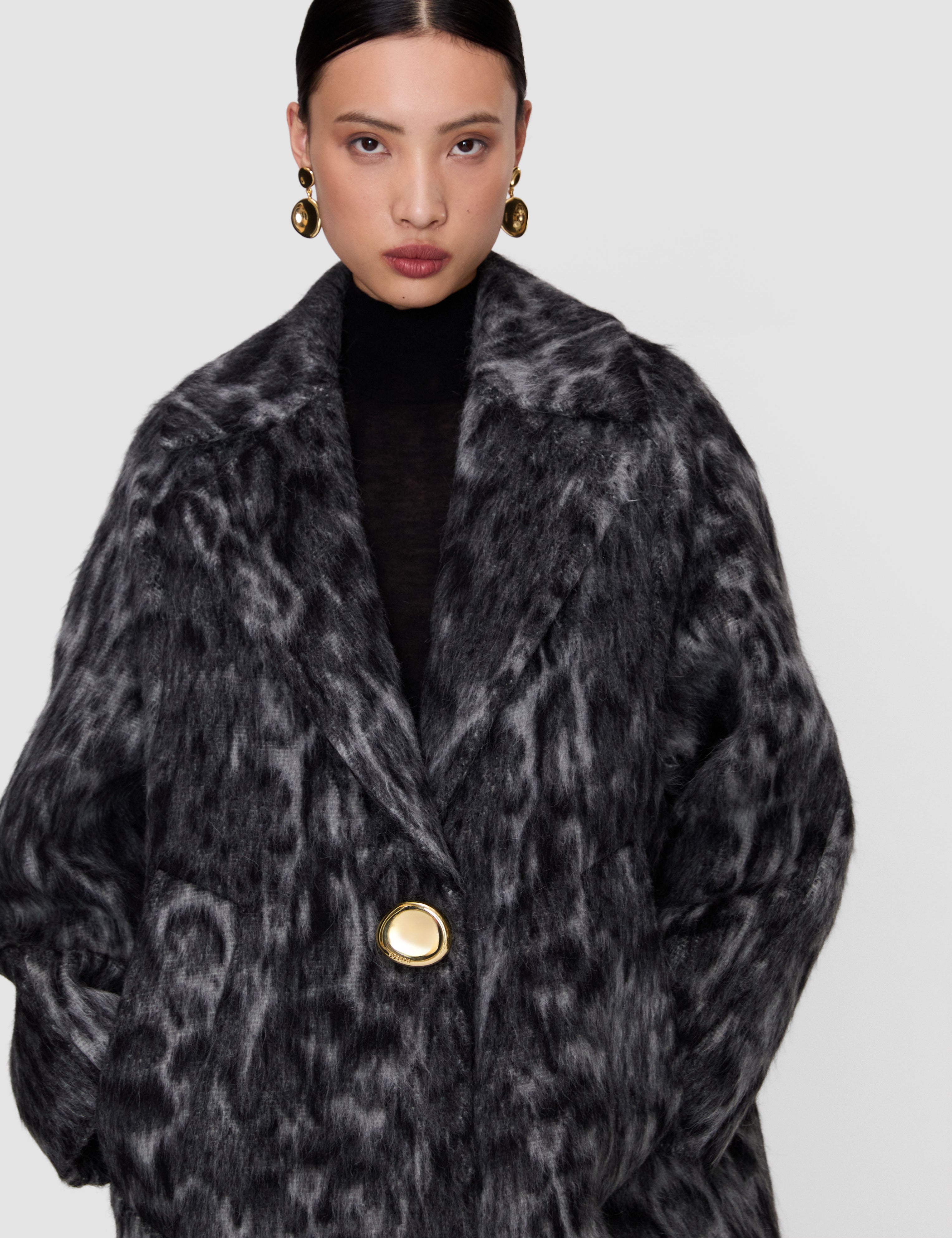 Multicolor Dale Brushed Wool Coat - Joseph