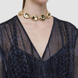Blue Dalores Snake Lurex Chiffon Dress - Joseph