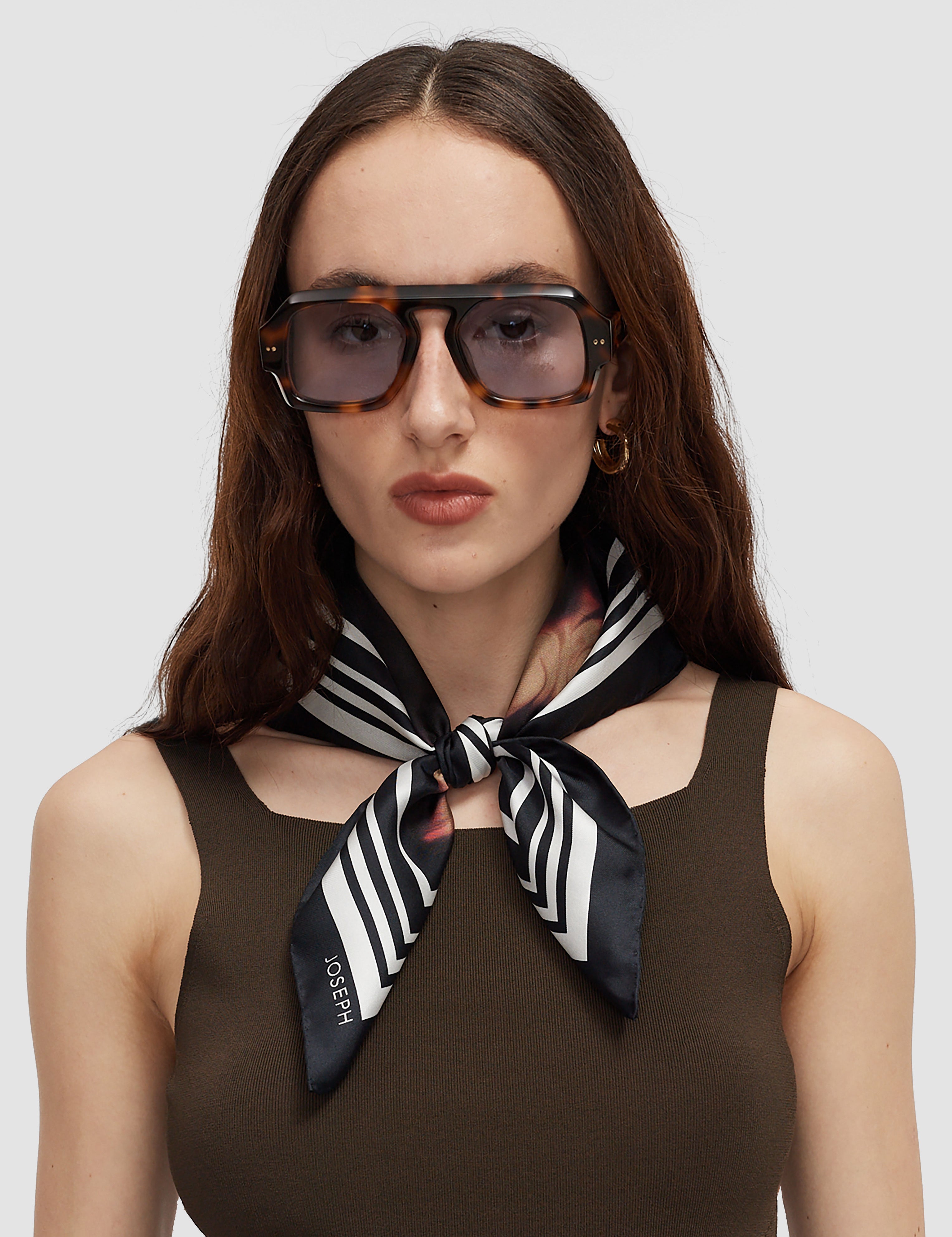 Brown Danica Silk Scarf - Joseph