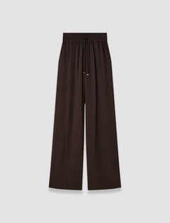 Brown Dee Crepe Trousers - Joseph