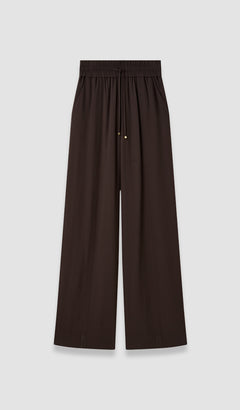 Brown Dee Crepe Trousers - Joseph