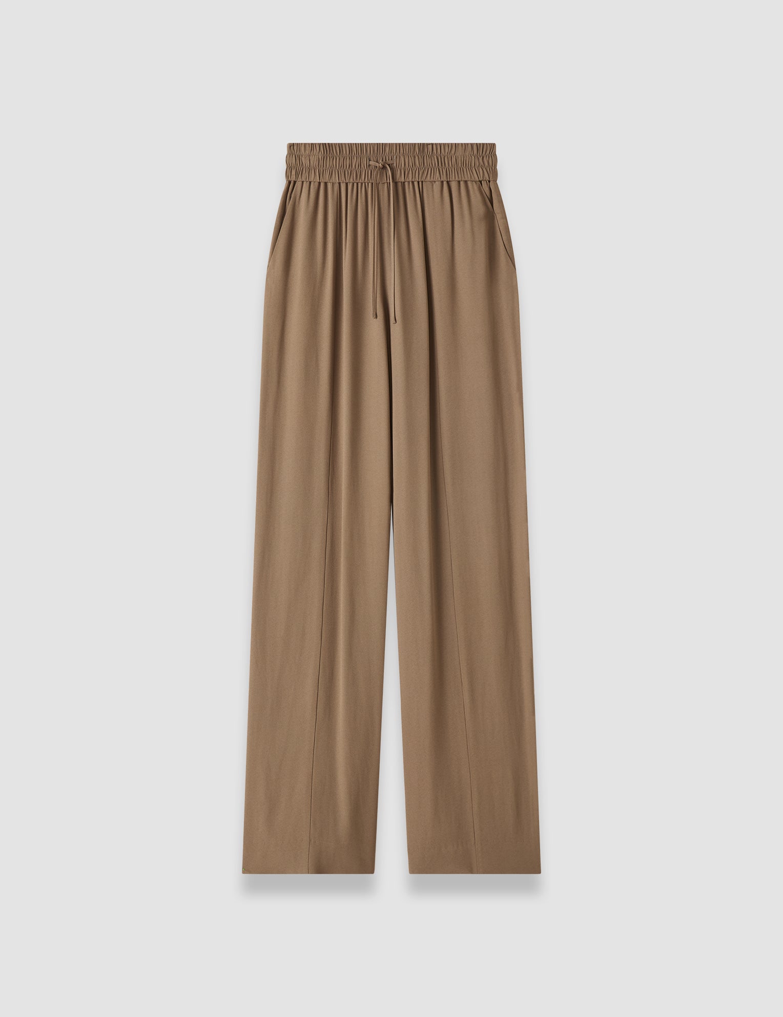 Brown Dee Crepe Trousers - Joseph