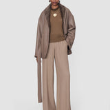 Brown Dee Crepe Trousers - Joseph