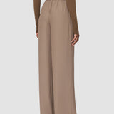 Brown Dee Crepe Trousers - Joseph