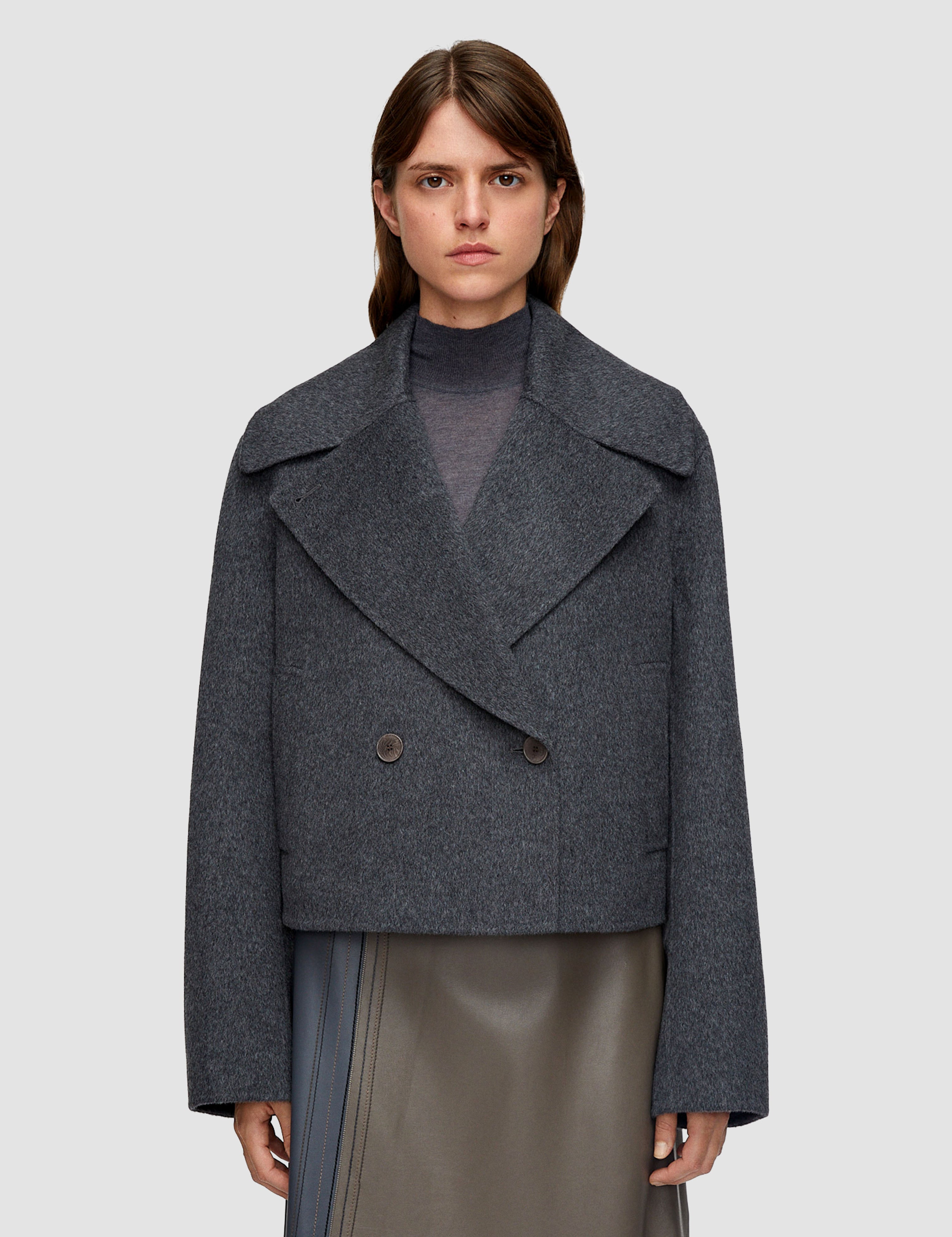 Grey Delano Double Face Cashmere Jacket - Joseph