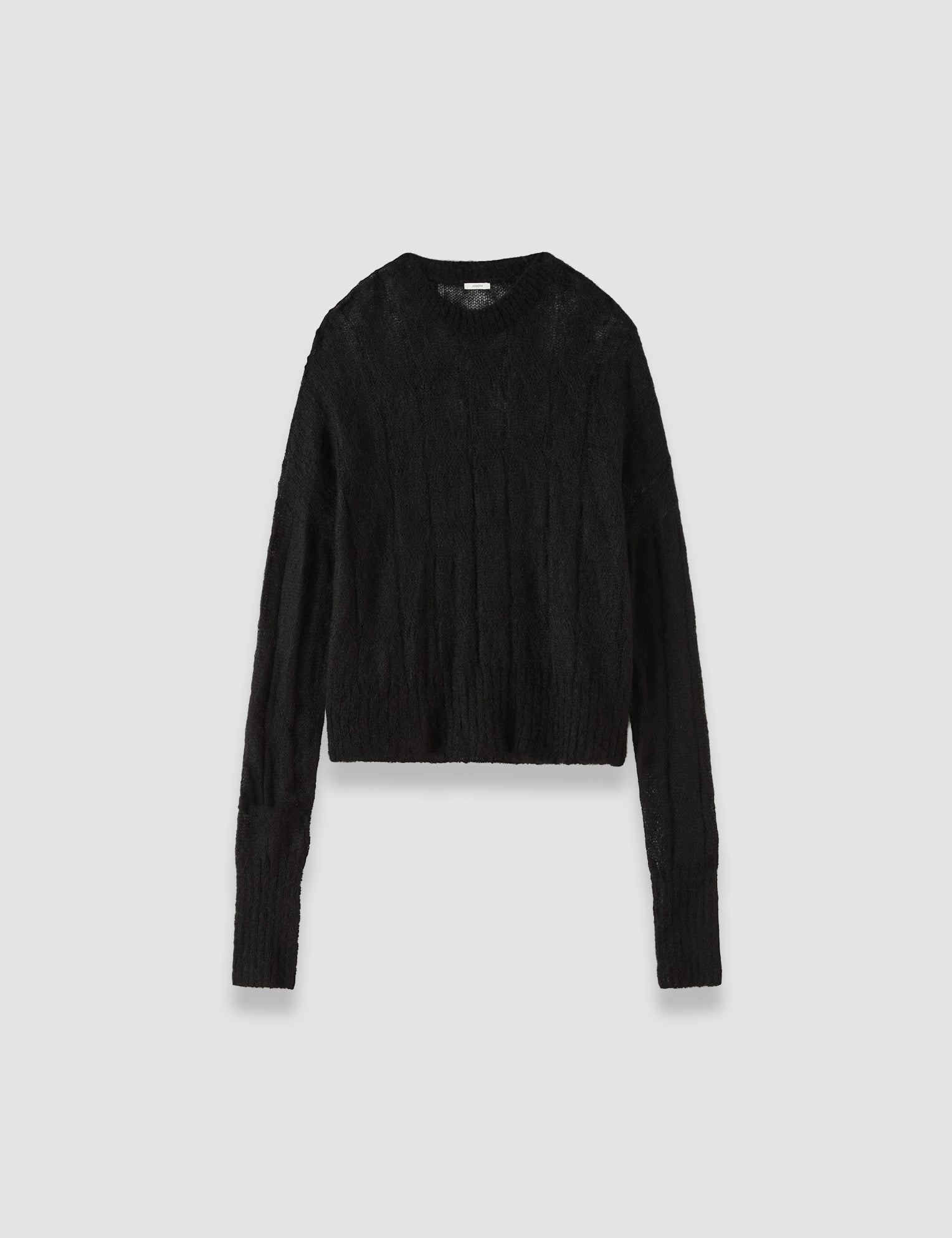 Black Delfina Mohair Silk Voile Jumper - Joseph