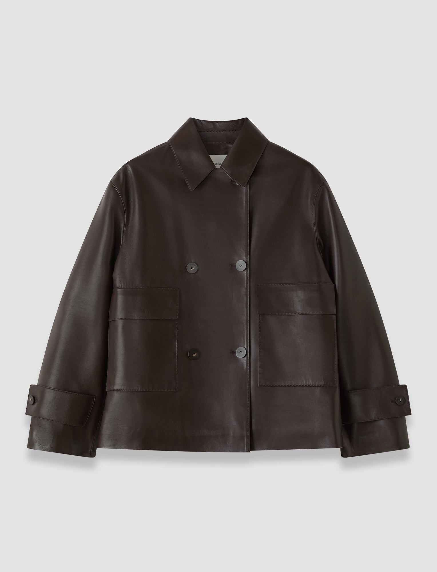 marron-veste-delia-en-nappa-souple-JOSEPH