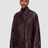Brown Delia Soft Nappa Jacket - Joseph