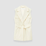 White Diafa Cotton Linen Jacket - Joseph