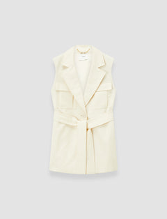 White Diafa Cotton Linen Jacket - Joseph