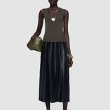 Black Didi Light Nappa Leather Skirt - Joseph