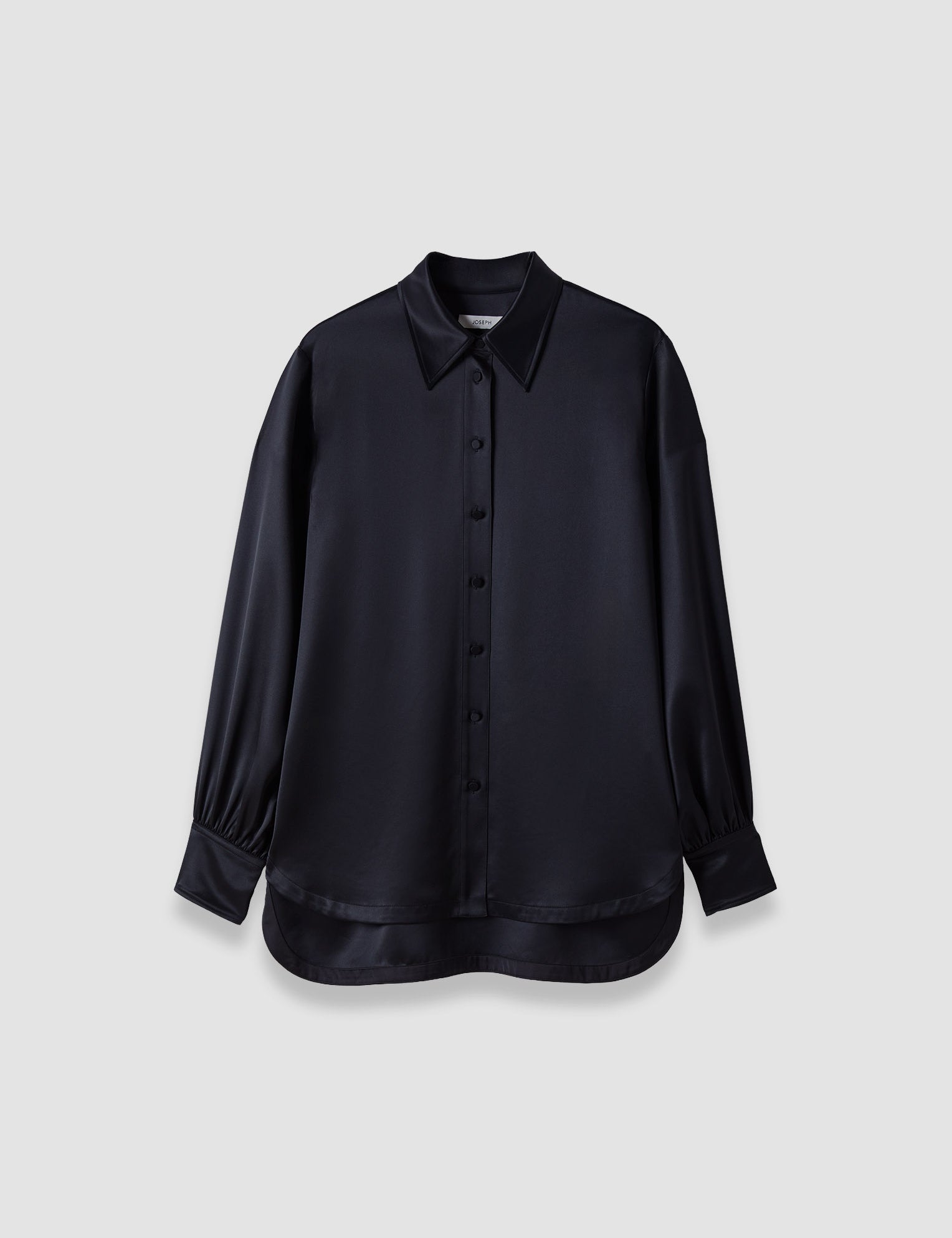 Black Dieu Double Satin Blouse - Joseph