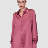 Pink Dieu Double Satin Shirt - Joseph