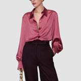 Pink Dieu Double Satin Shirt - Joseph