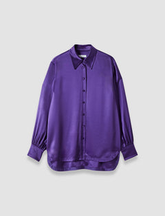 Purple Dieu Double Satin Blouse - Joseph