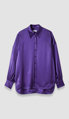 Purple Dieu Double Satin Blouse - Joseph