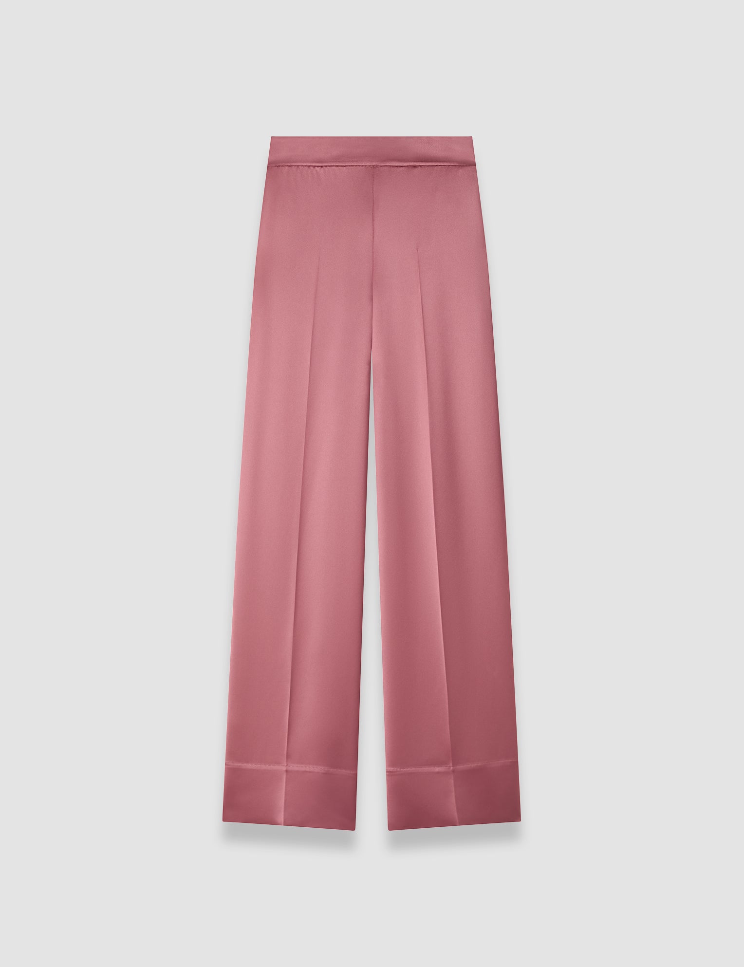 Pink Dijon Double Satin Trousers - Joseph