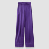 Purple Dijon Double Satin Trousers - Joseph
