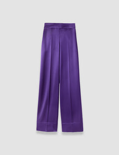 Purple Dijon Double Satin Trousers - Joseph