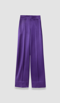 Purple Dijon Double Satin Trousers - Joseph