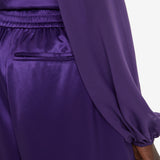 Purple Dijon Double Satin Trousers - Joseph