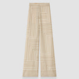 Beige Dijon Printed Silk Trousers - Joseph