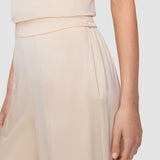 Beige Dijon Silk Satin Trousers - Joseph
