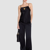 Black Dijon Silk Satin Trousers - Joseph