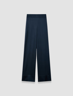 Blue Dijon Silk Satin Trousers - Joseph