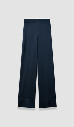 Blue Dijon Silk Satin Trousers - Joseph