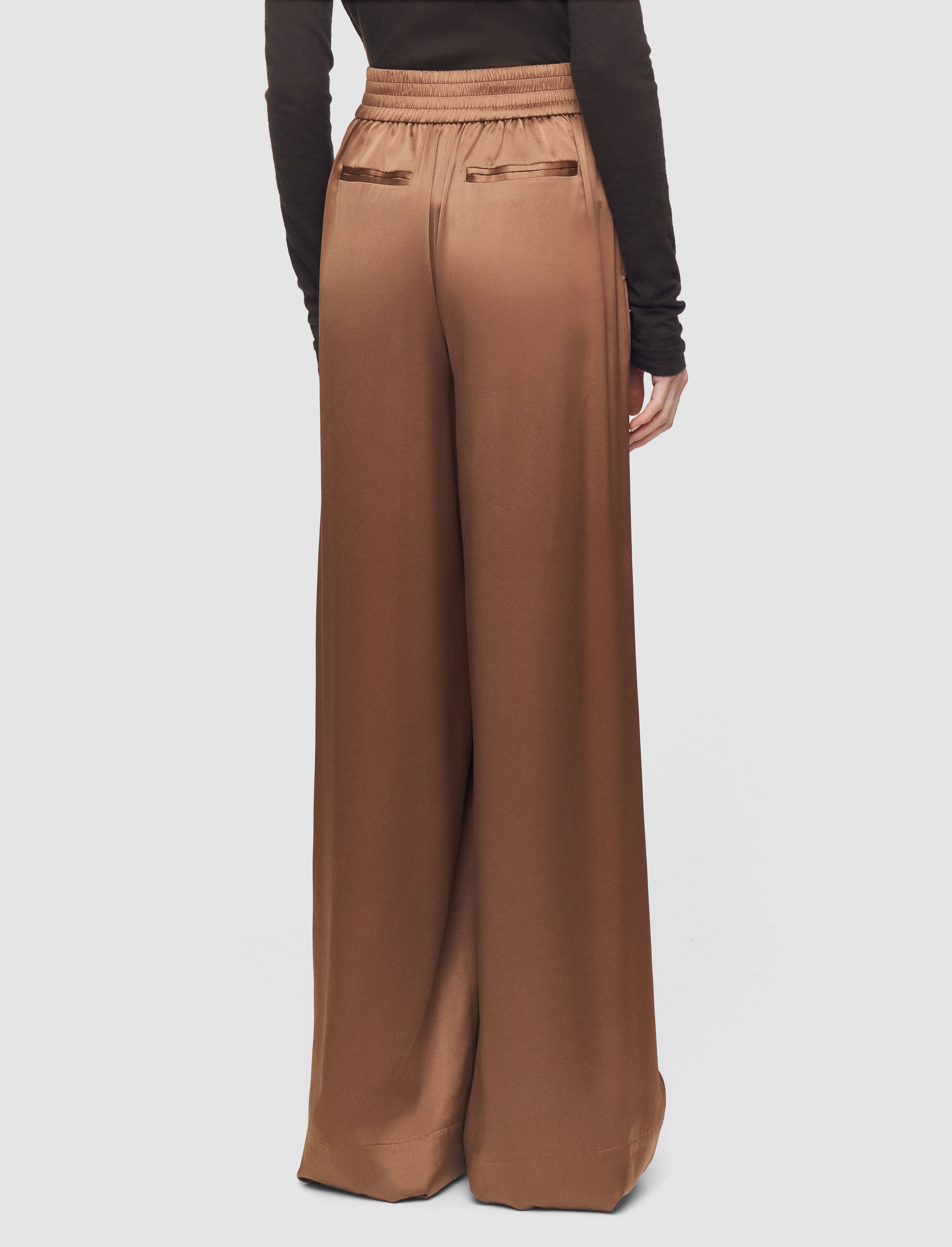 brown-dijon-silk-satin-trousers-JOSEPH