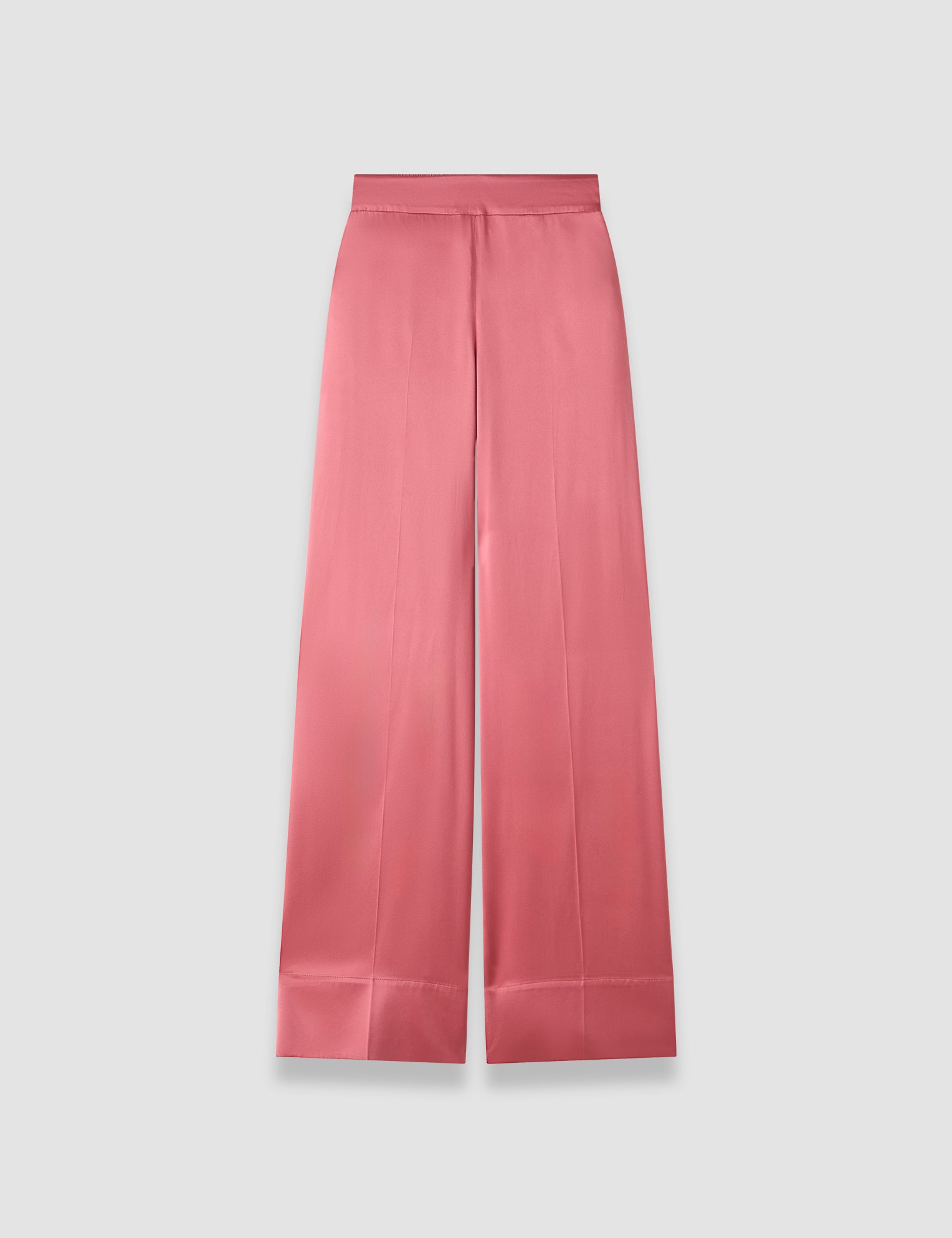 Pink Dijon Silk Satin Trousers - Joseph