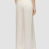 White Dijon Silk Satin Trousers - Joseph