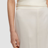 White Dijon Silk Satin Trousers - Joseph